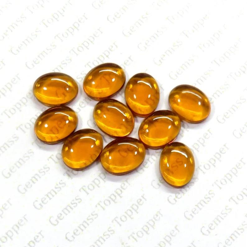 Brandy Quartz 8x10 mm Oval Cabochon